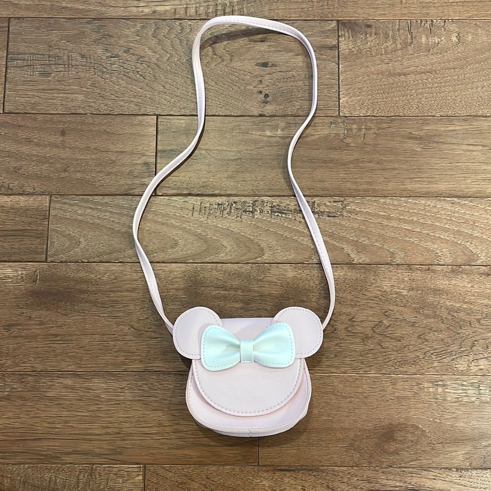Girls Minnie Mouse Bow Crossbody Bag Purse Disney Bag